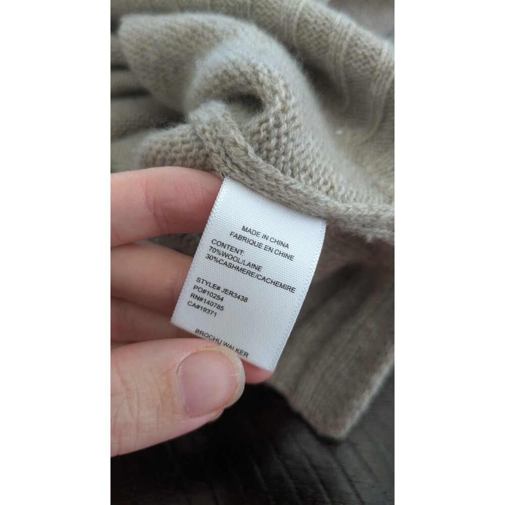 Brochu Walker Wool Cashmere Knit Turtleneck Sweater Large Relaxed Layering - Picture 7 of 11